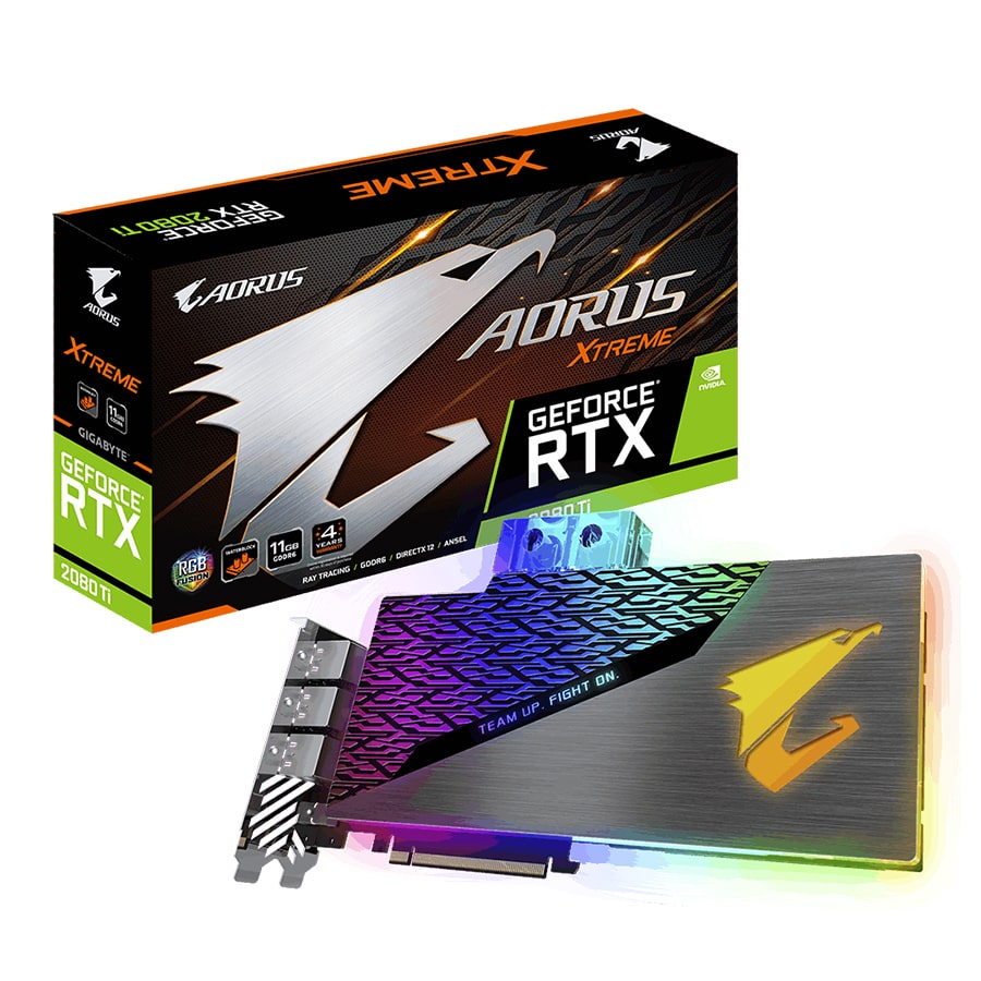 کارت گرافیک گیگابایت مدل AORUS RTX 2080 Ti XTREME WATERFORCE WB 11G