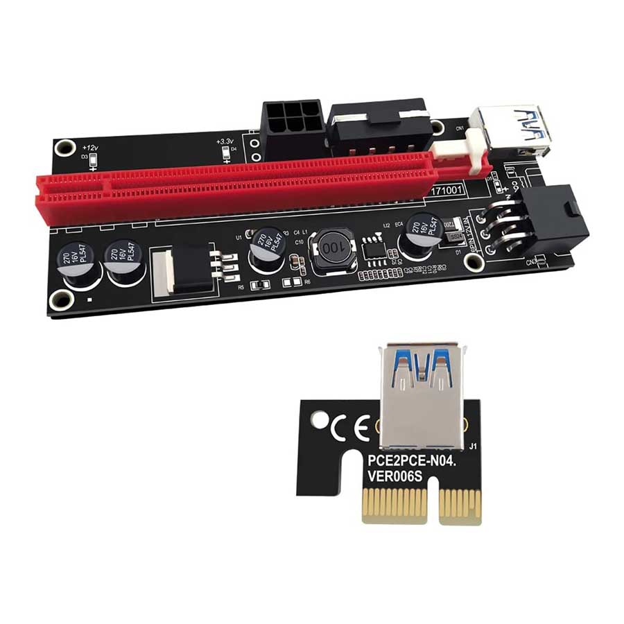 رایزر کارت گرافیک تبدیل PCI EXPRESS X1 به X16 مدل 009s GOLD