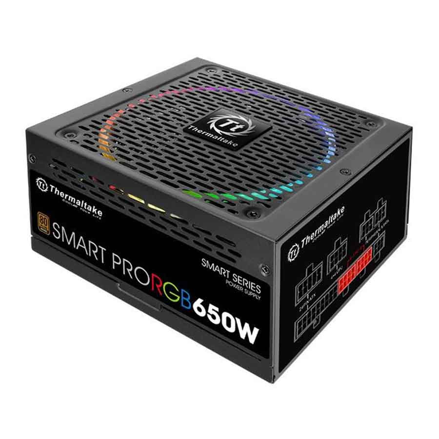 پاور کامپیوتر 650 وات تمام ماژولار ترمالتیک مدل Smart Pro RGB