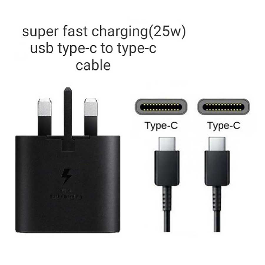 شارژر دیواری سامسونگ مدل EP-TA800 به همراه کابل تبدیل USB-C