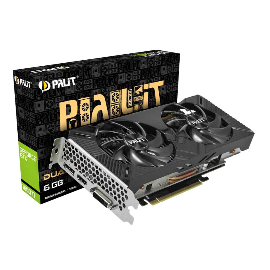 کارت گرافیک پلیت مدل GeForce GTX1660TI Dual 6GB