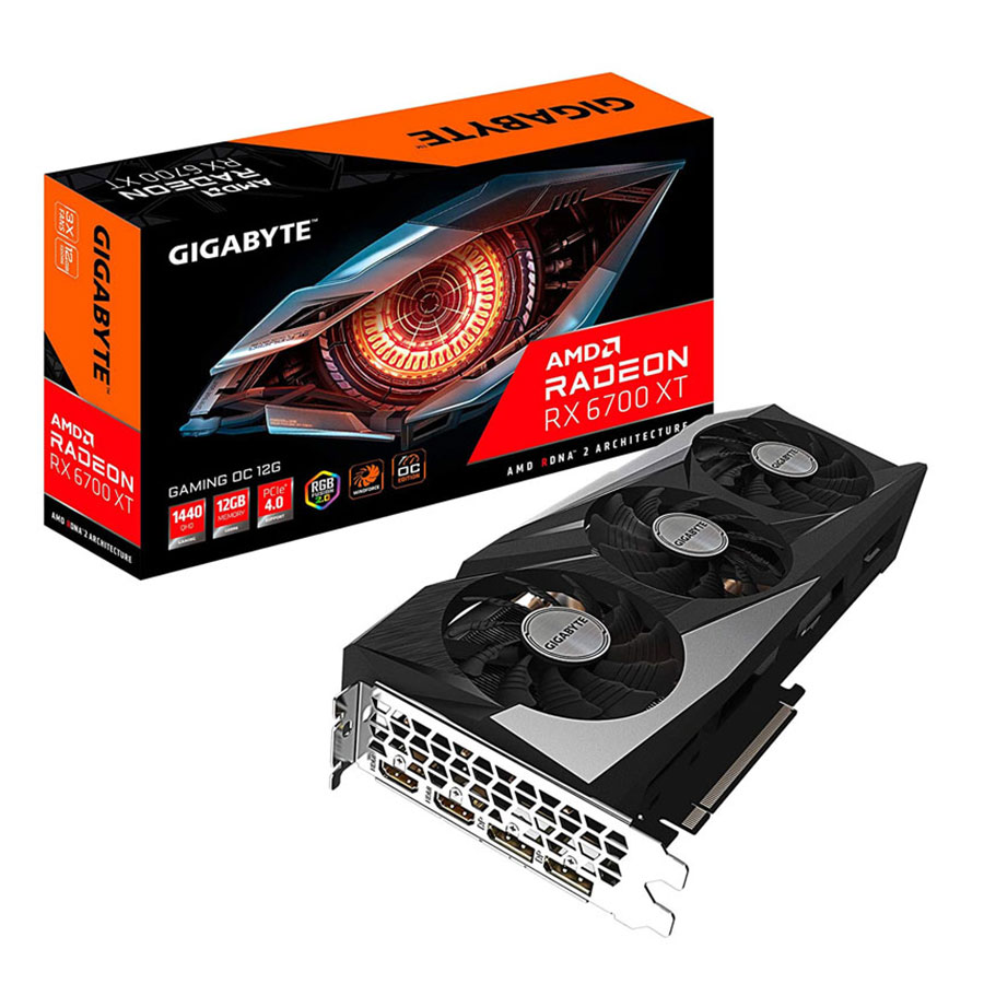 کارت گرافیک گیگابایت مدل Radeon RX6700 XT GAMING OC 12G