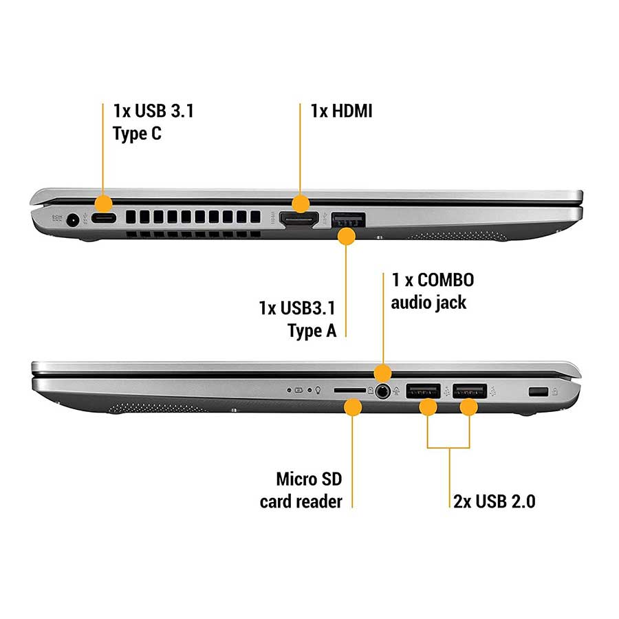 لپ تاپ 15.6 اینچ ایسوس VivoBook 15 X509FA-AB Core i3 10110U/1TB HDD/256GB SSD/8GB/Intel