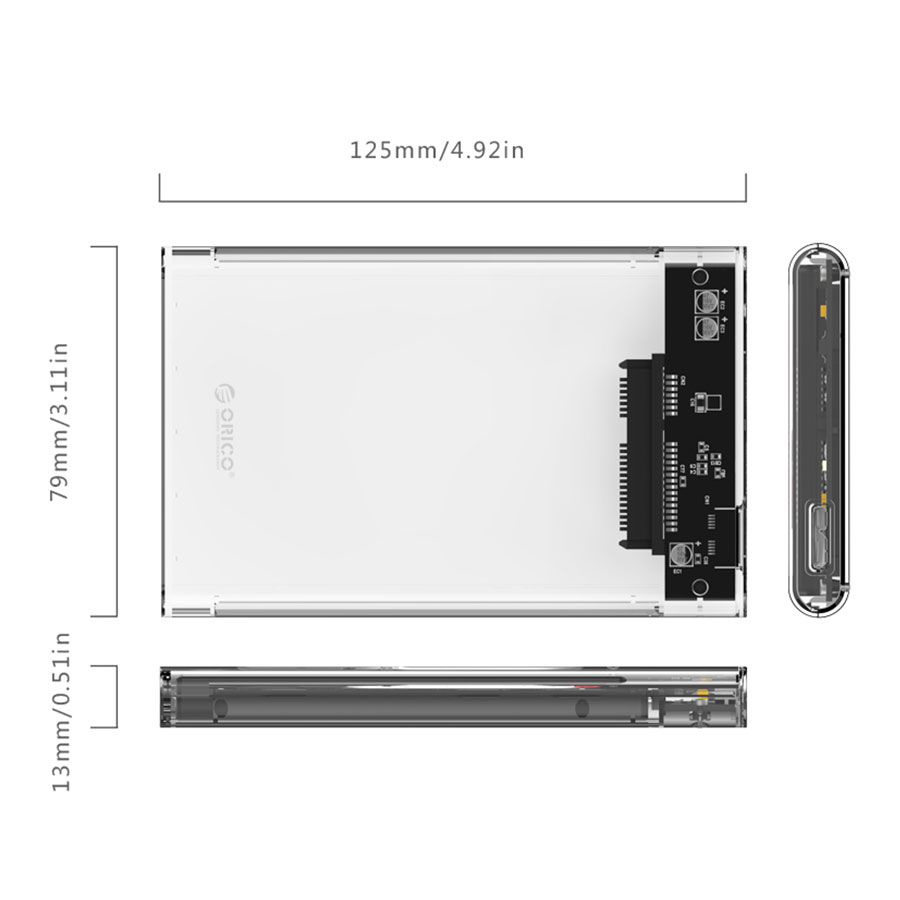 باکس هارد 2.5 اینچ اوریکو مدل 2139U3-CR-BP