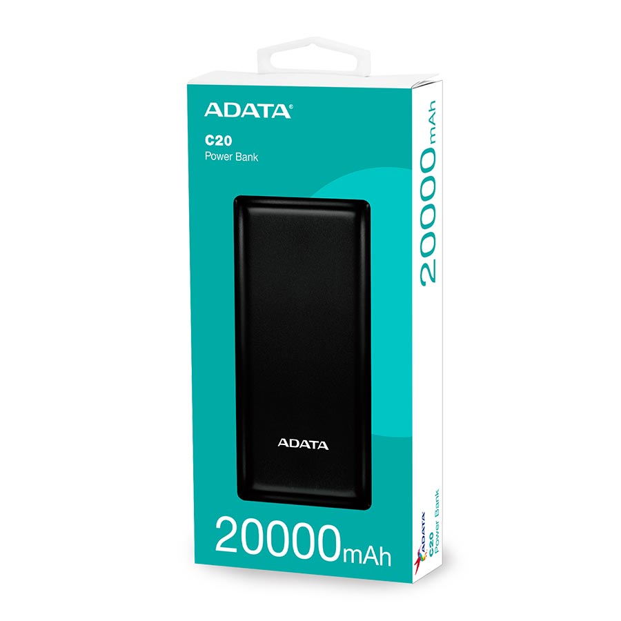 پاوربانک ای دیتا مدل C20 15W با ظرفیت 20000mAh