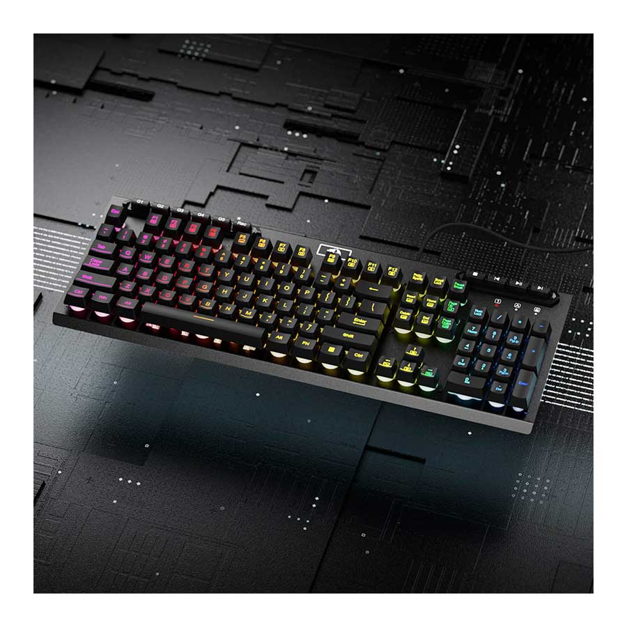 کیبورد گیمینگ باسیم ردراگون مدل Aditya K513 RGB