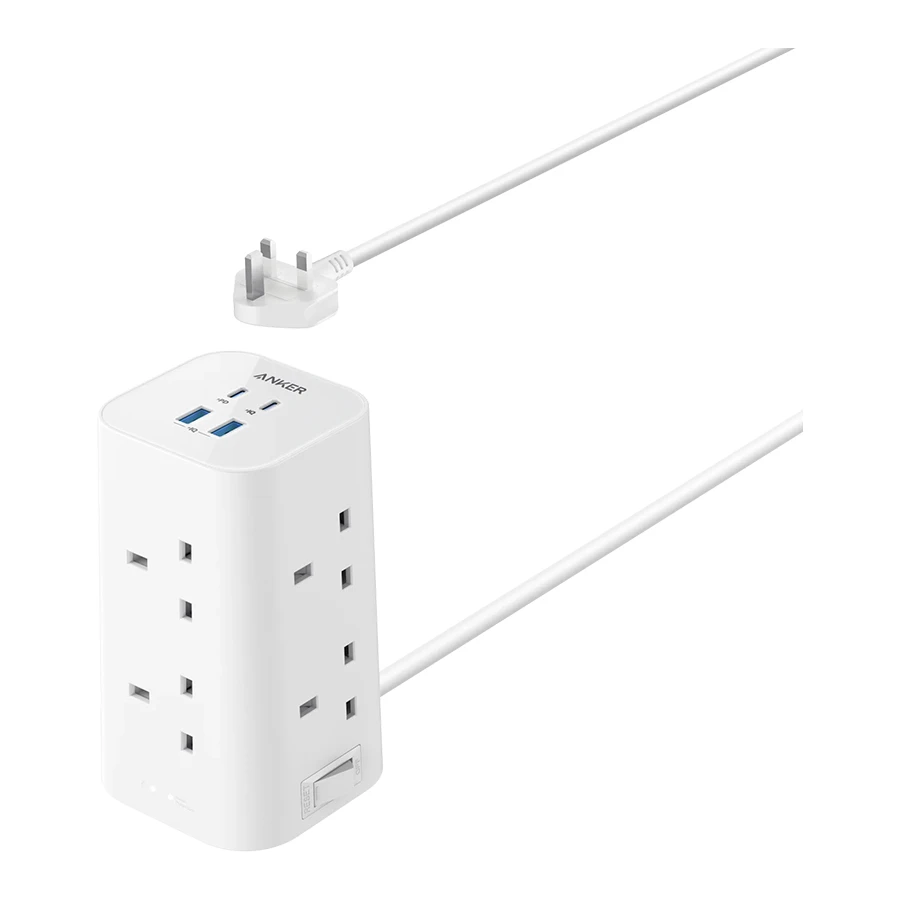 Anker A9185 20W 2m 12Port Multi-way Power Strip چند راهی برق 12 پورت 2 متری انکر
