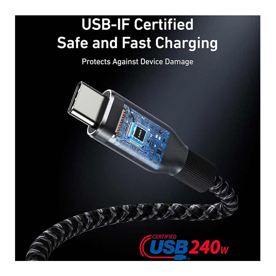 کابل 1.8 متری تبدیل USB-C به USB-C انکر مدل Nano A88E2