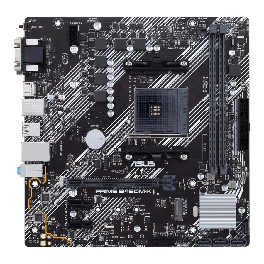 ASUS PRIME B450M-K II DDR4 micro-ATX AM4 Motherboard مادربرد ایسوس