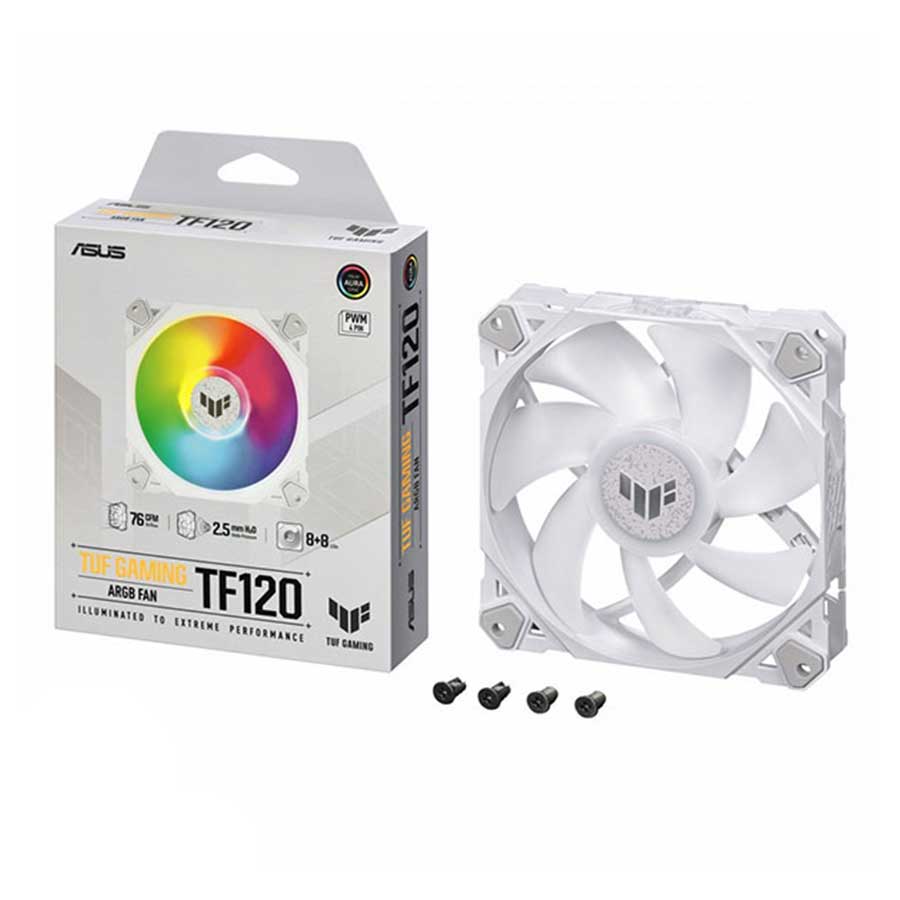 فن خنک کننده کیس کامپیوتر ایسوس مدل TUF Gaming TF120 ARGB White