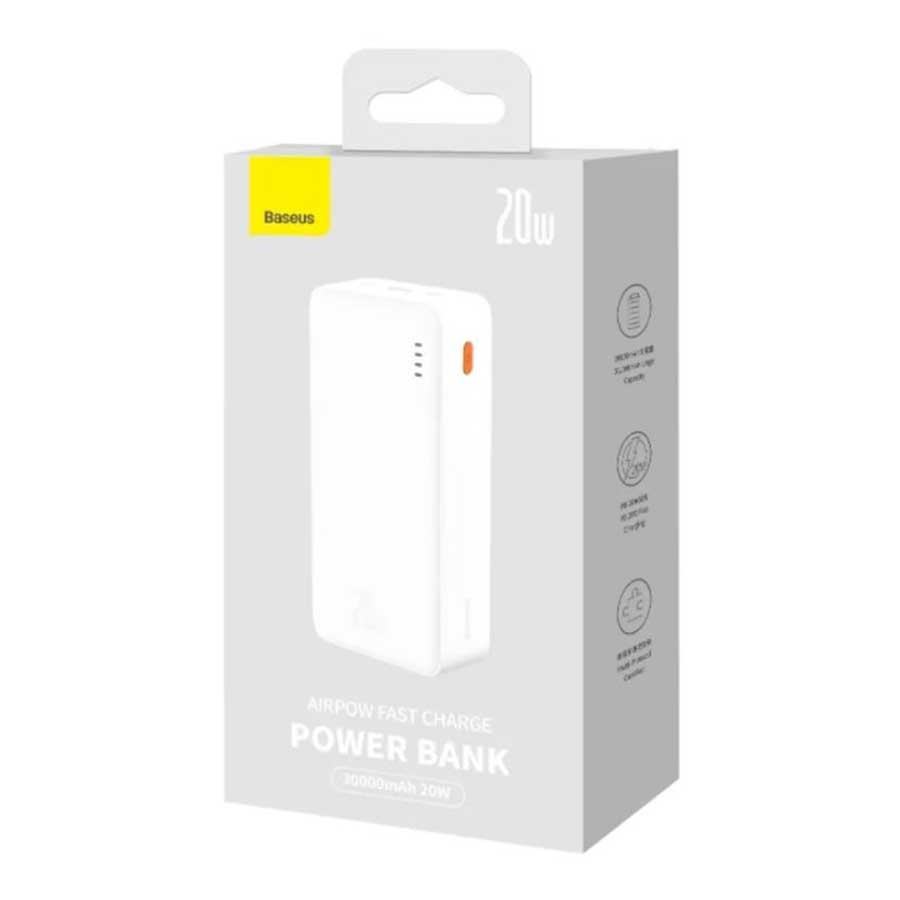 پاوربانک بیسوس مدل Airpow PPQD090101 20W ظرفیت 30000mAH