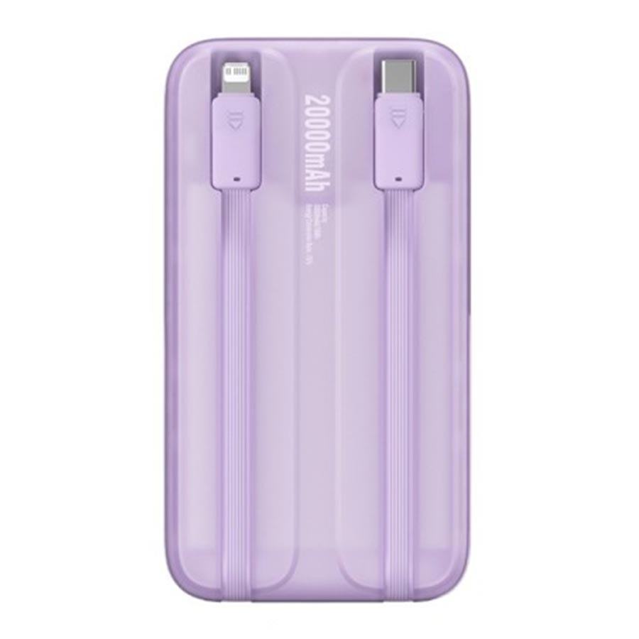 پاوربانک بیسوس Comet PPMD020101 22.5W ظرفیت 20000mAh دارای کابل متصل USB-C و لایتنینگ