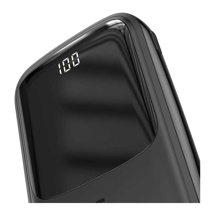 پاوربانک باسئوس مدل 15W Qpow PPQD-B01 ظرفیت 10000mAH همراه کابل متصل لایتنینگ