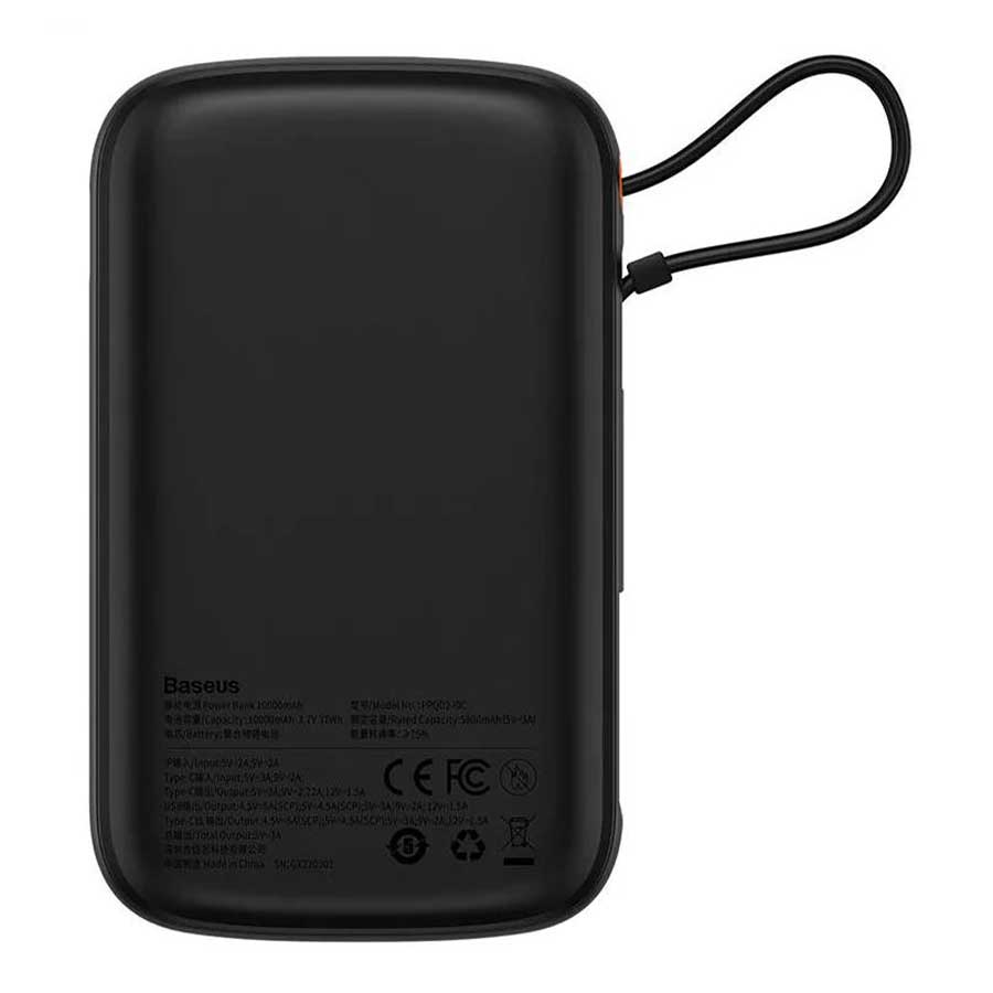 پاوربانک بیسوس مدل 22.5W Qpow Pro PPQD060101 ظرفیت 10000mAH همراه کابل متصل Type-C