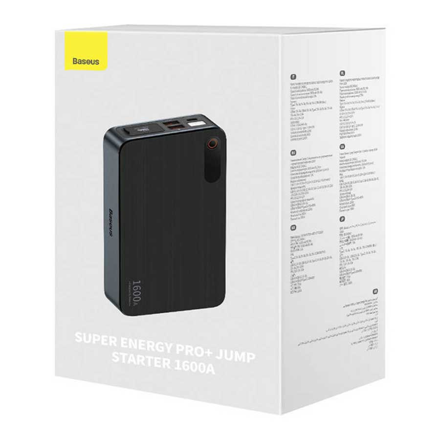 پاوربانک و جامپ استارتر باتری خودرو بیسوس مدل Super Energy Pro CGNL070001 ظرفیت 16000mAh