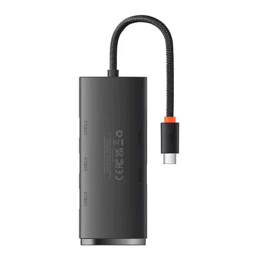 هاب USB-C چهار پورت بیسوس مدل Lite WKQX080101