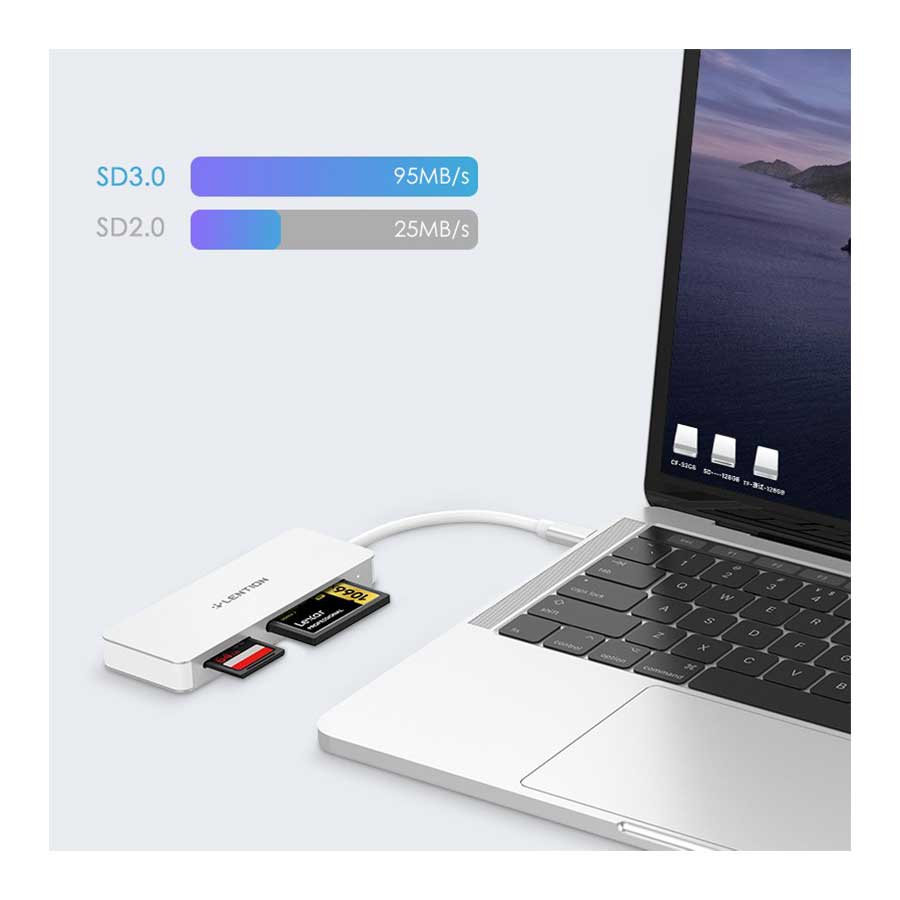 رم ریدر و کارت خوان USB-C لنشن مدل C12