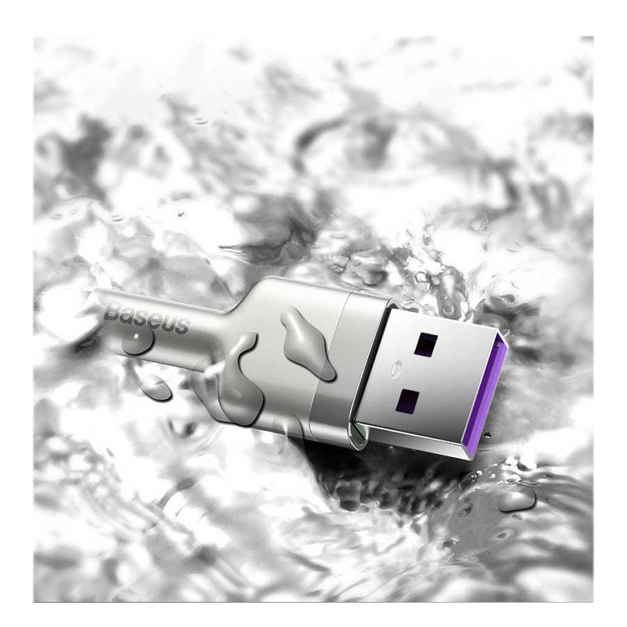 کابل تبدیل 0.25 متر USB به USB-C باسئوس مدل Cafule CAKF000001 66W