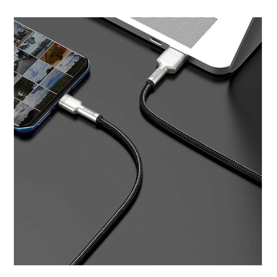 کابل تبدیل 0.25 متر USB به USB-C باسئوس Cafule CATJK-01