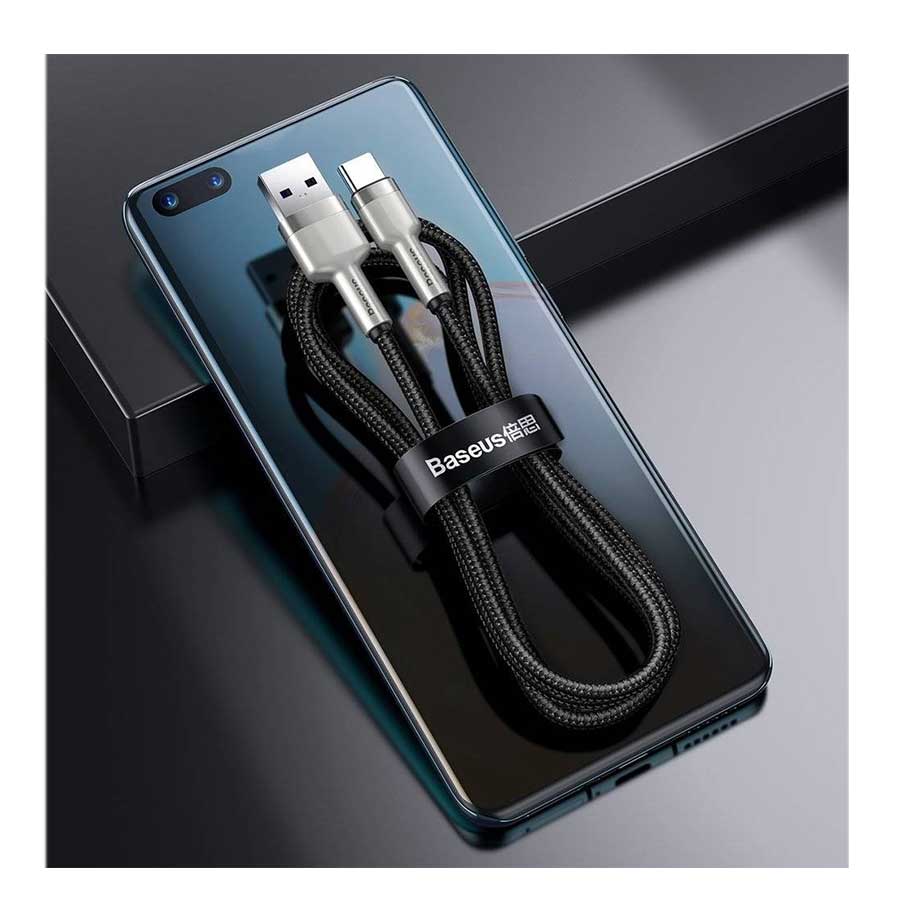 کابل تبدیل 0.25 متر USB به USB-C باسئوس Cafule CATJK-01