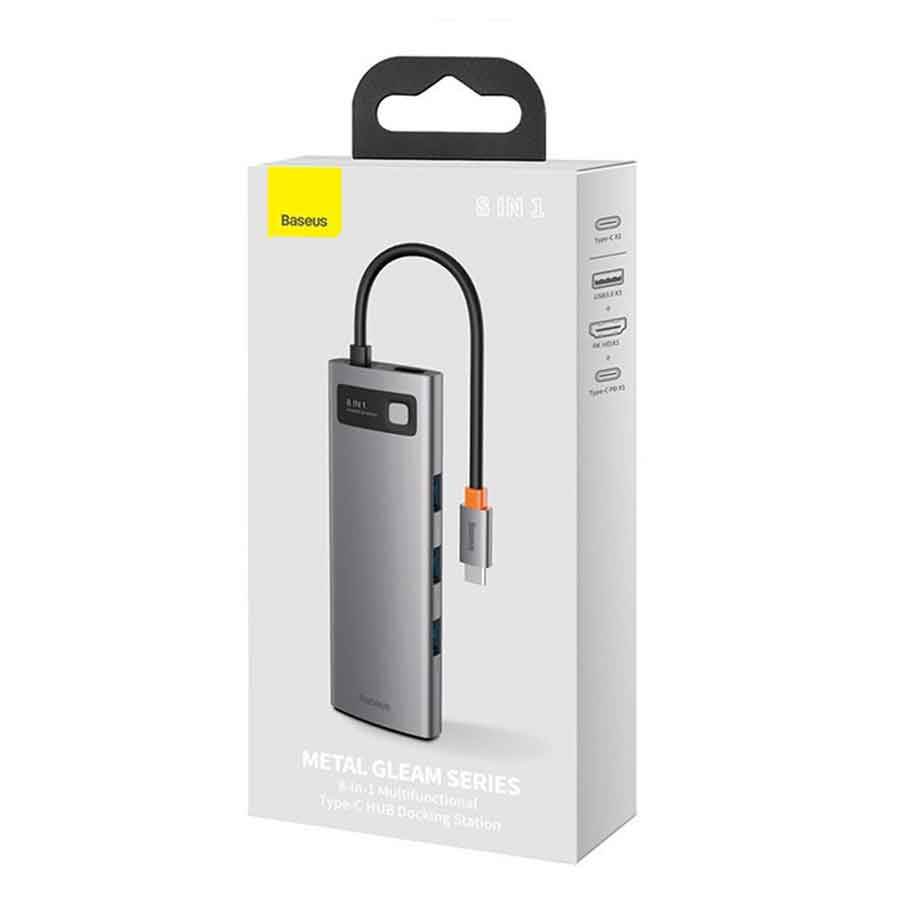 هاب USB-C هشت پورت باسئوس مدل CAHUB-CV0G