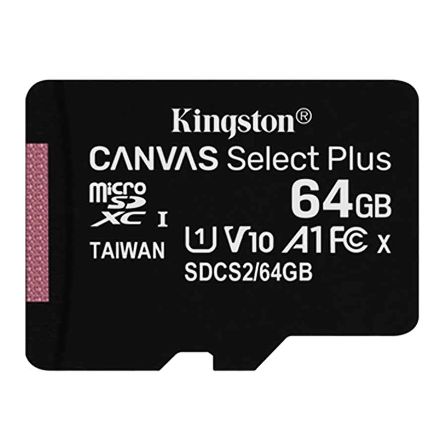 کارت حافظه MicroSDXC کینگستون مدل Canvas Select Plus UHS-I U1 A1 V10 64GB 100MB/s