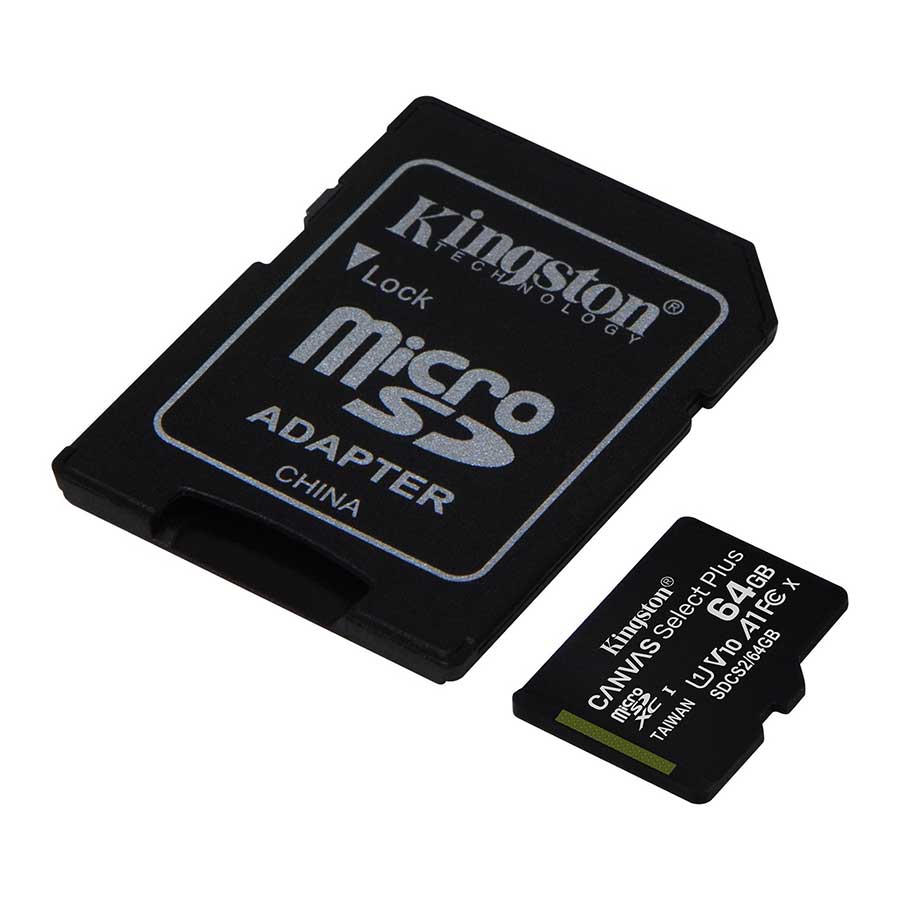 کارت حافظه MicroSDXC کینگستون مدل Canvas Select Plus UHS-I U1 A1 V10 64GB 100MB/s