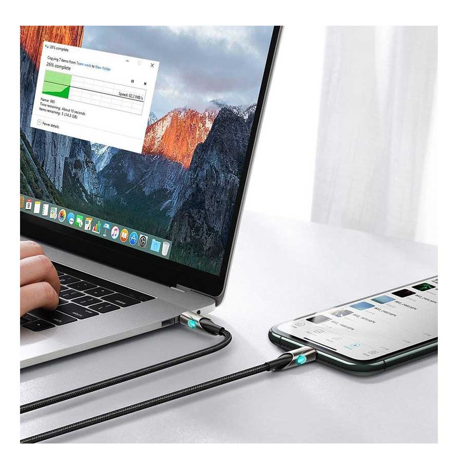 کابل تبدیل USB-C به لایتنینگ باسئوس مدل CATLYY-01