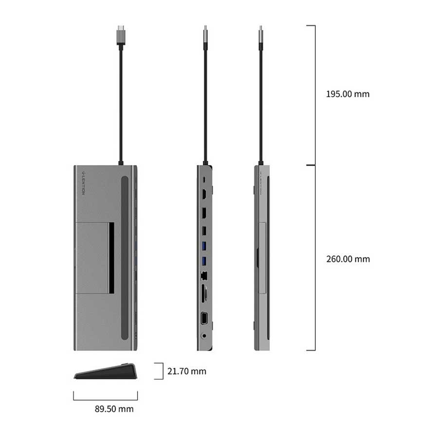 هاب USB-C یازده پورت لنشن مدل CB-C95