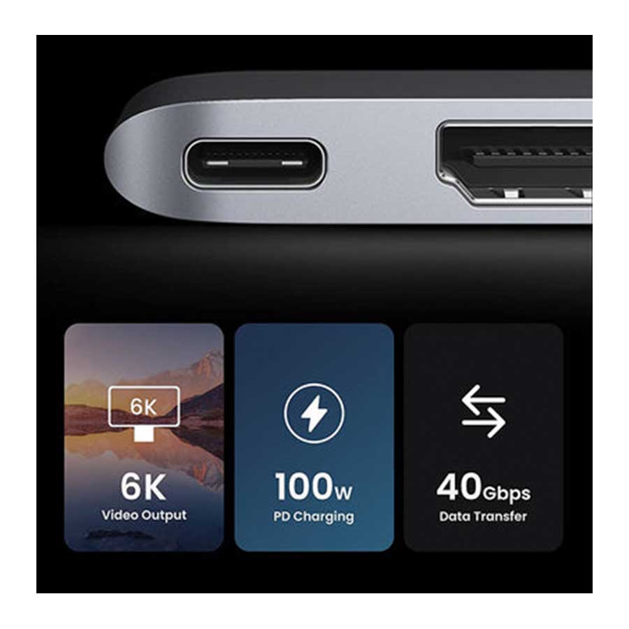 هاب USB-C شش پورت یوگرین مدل CM380