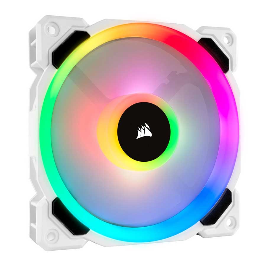 فن خنک کننده کیس کامپیوتر کورسیر مدل LL120 RGB White 3-in-1