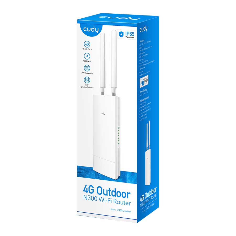 مودم روتر 4G LTE بی‌سیم N300 کودی مدل LT400 Outdoor