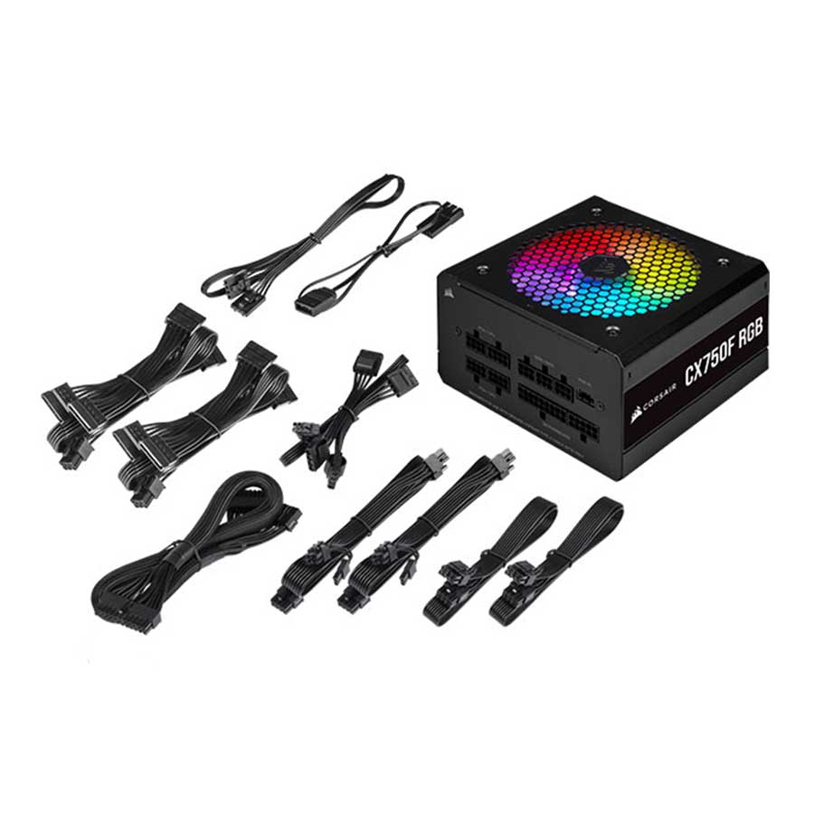 پاور کامپیوتر 750 وات تمام ماژولار کورسیر مدل CX750F RGB