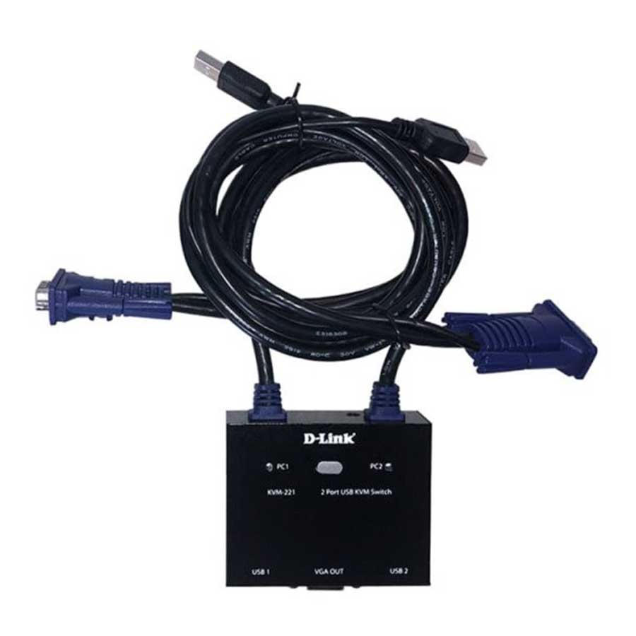 سوییچ 2 پورت KVM USB دی لینک مدل KVM-221