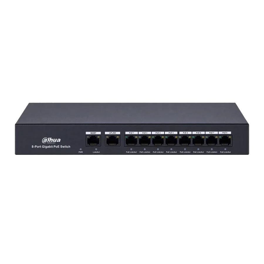 Dahua DH-PFS3010-8GT-65 10-Port PoE Unmanaged Desktop Switch سوييچ 10 پورت داهوا