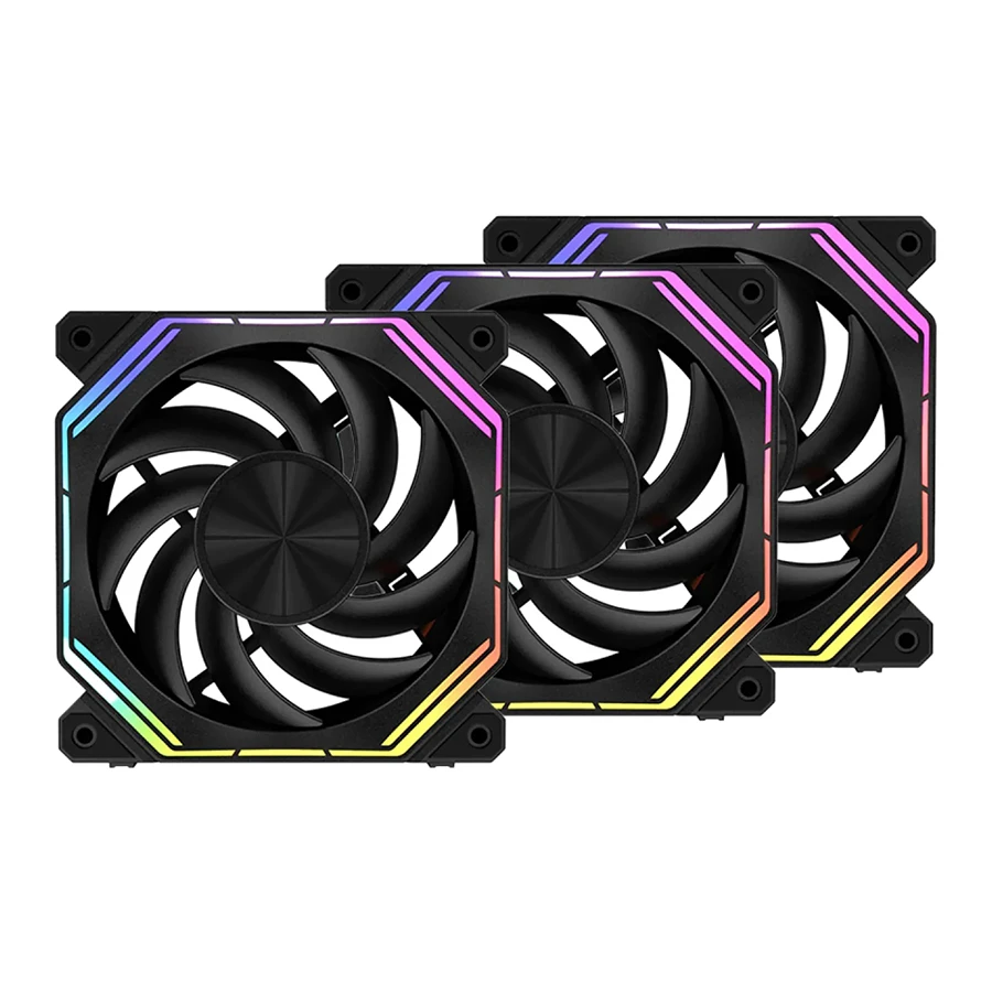 DarkFlash INF34 3 in 1 ARGB Hydro Bearing Case Air Cooler فن خنک کننده کیس دارک فلش