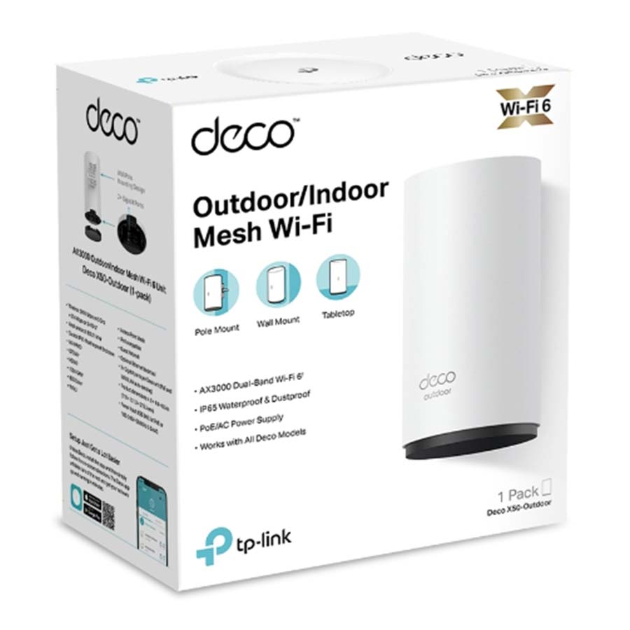 اکسس پوينت بی‌سیم و دوباند گیگابیت AX3000 تی پی لينک مدل Deco X50-Outdoor