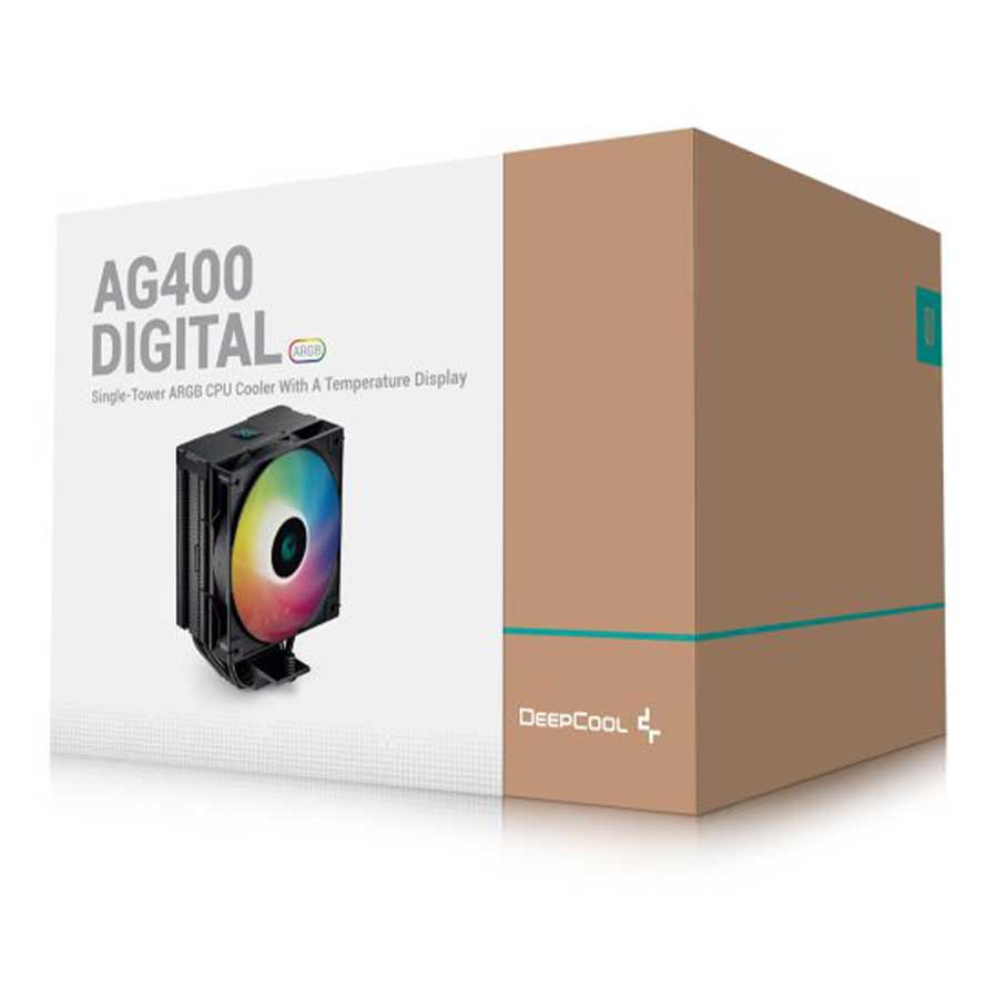 خنک کننده پردازنده دیپ کول مدل AG400 DIGITAL BK ARGB