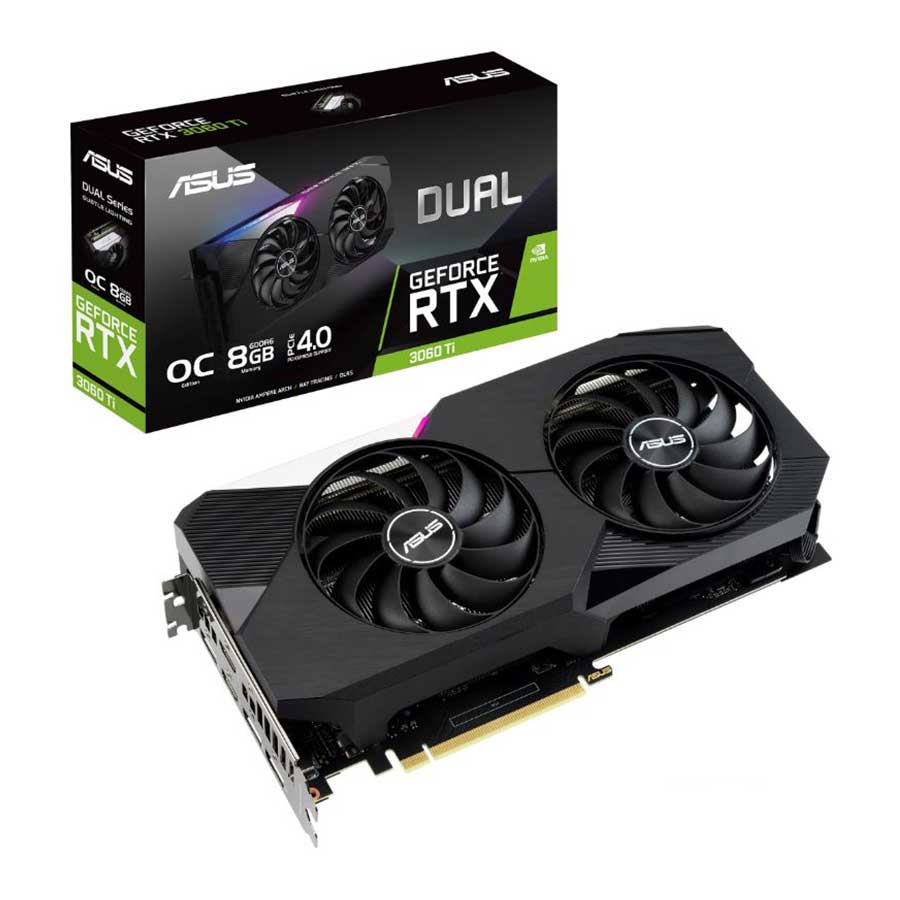 کارت گرافیک ایسوس مدل Dual GeForce RTX3060 Ti OC Edition 8GB GDDR6