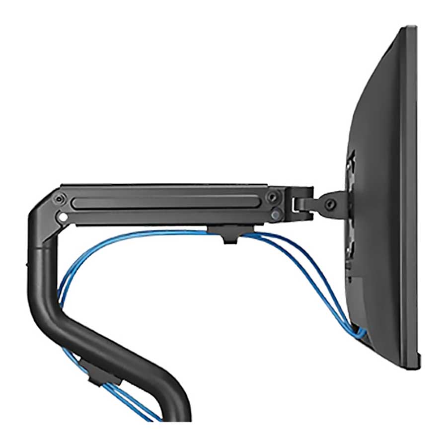 پایه نگهدارنده رومیزی مانیتور تویستد مایندز مدل Pipe Shaped Black Dual Monitor