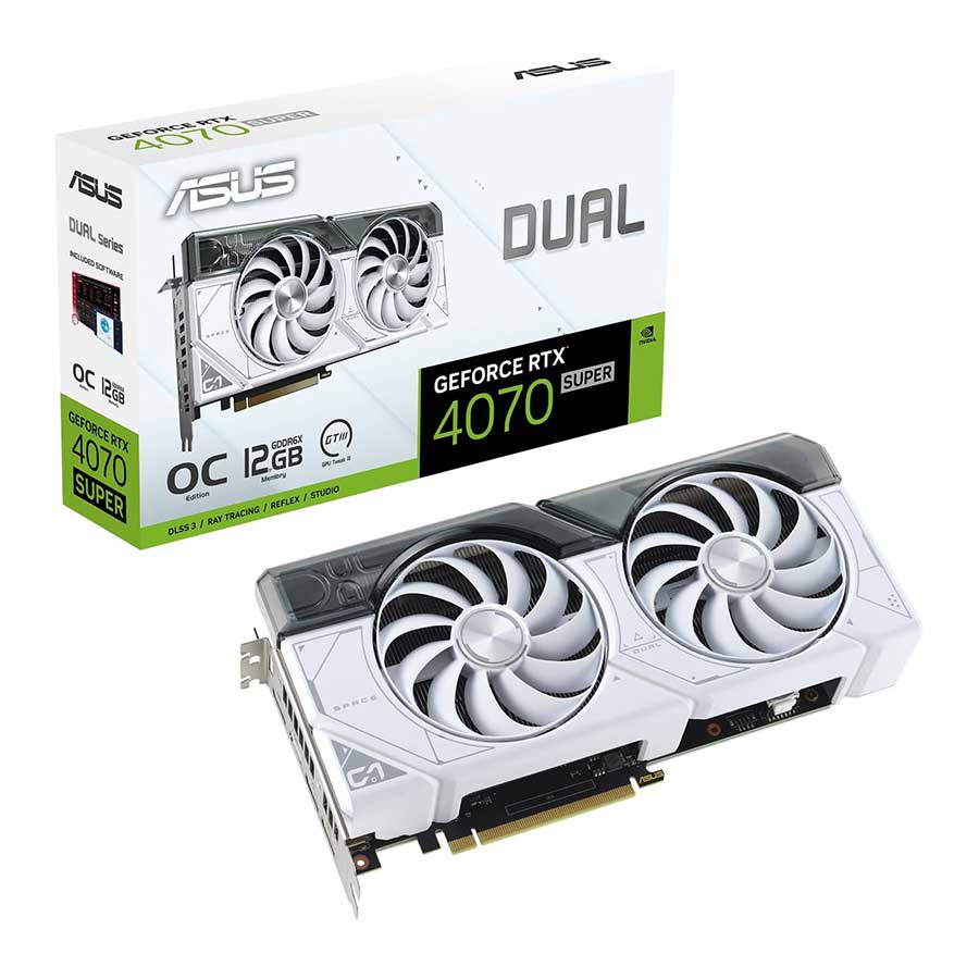 کارت گرافیک ایسوس مدل DUAL-RTX4070S-O12G-WHITE