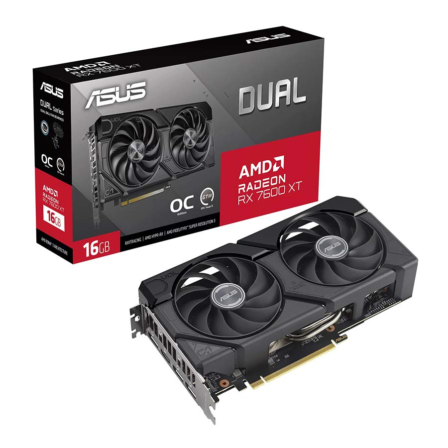 کارت گرافیک ایسوس مدل DUAL-RX7600XT-O16G