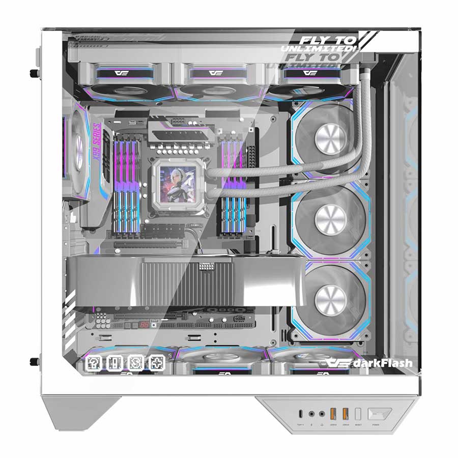 کیس کامپیوتر دارک فلش مدل DY470 ATX White