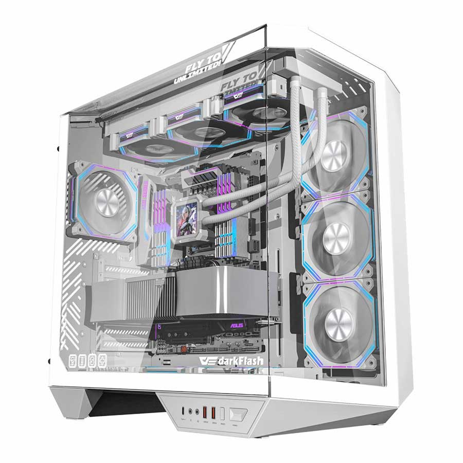 کیس کامپیوتر دارک فلش مدل DY470 ATX White