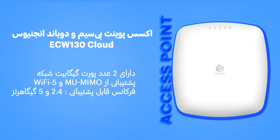 اکسس پوینت بی‌سیم Indoor انجنیوس مدل ECW130 Cloud