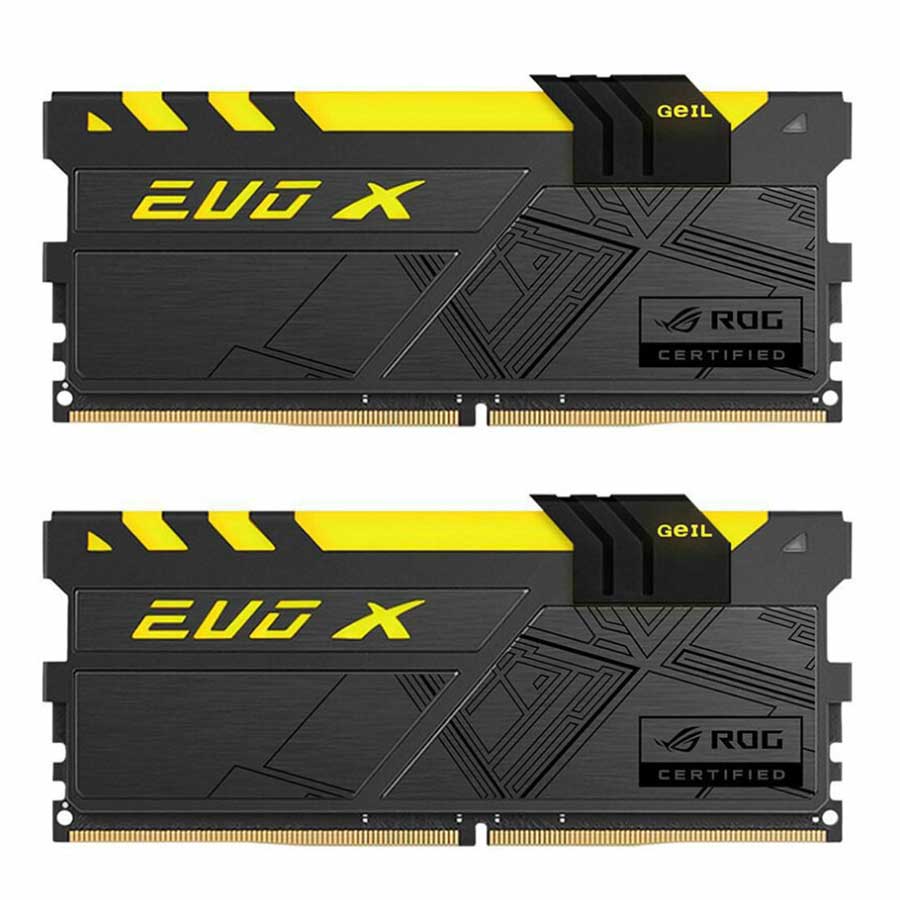 رم گیل مدل EVO X ROG CERTIFIED RGB 16GB Dual 3000Mhz CL15