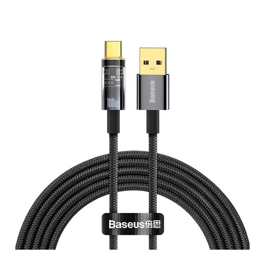 کابل تبدیل 1 متری USB به USB-C بیسوس مدل Explorer CATS000201