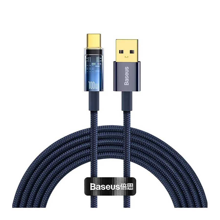 کابل تبدیل 1 متری USB به USB-C بیسوس مدل Explorer CATS000201