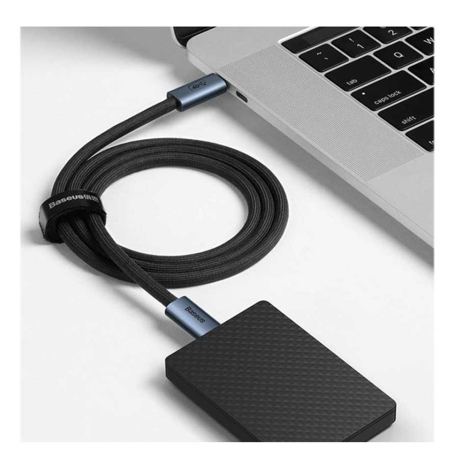 کابل تبدیل USB-C به USB-C باسئوس مدل Flash USB4.0 CASS010014