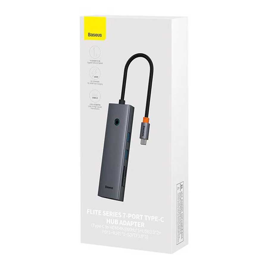 هاب USB-C ده پورت بیسوس مدل Flite B00052805813-00